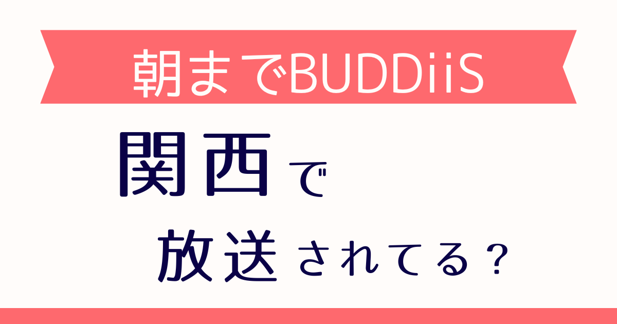 朝までBUDDiiSは関西で放送されてる？